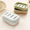 Travel-Friendly Double-Layer Soap Dish with Drainage