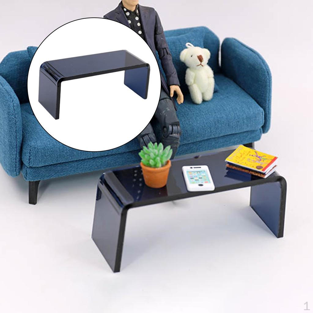

:12 Acrylic Miniature Modern Design Model Doll Accessory Bedroom Ornament Gift чорний