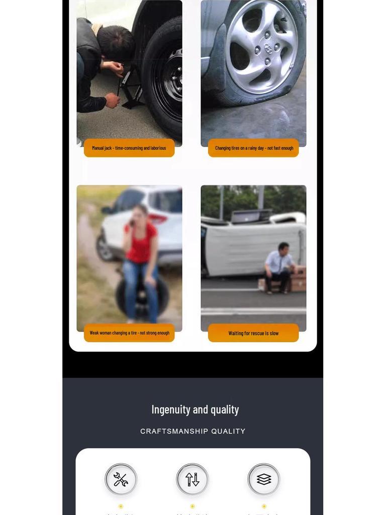 Zestaw 5-tonowego elektrycznego podnośnika samochodowego z pompką powietrza 12V i kluczem