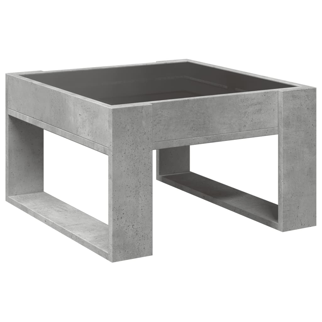 Infinity LED Coffee Table in Concrete Grey 50 x 53 x 30 cm