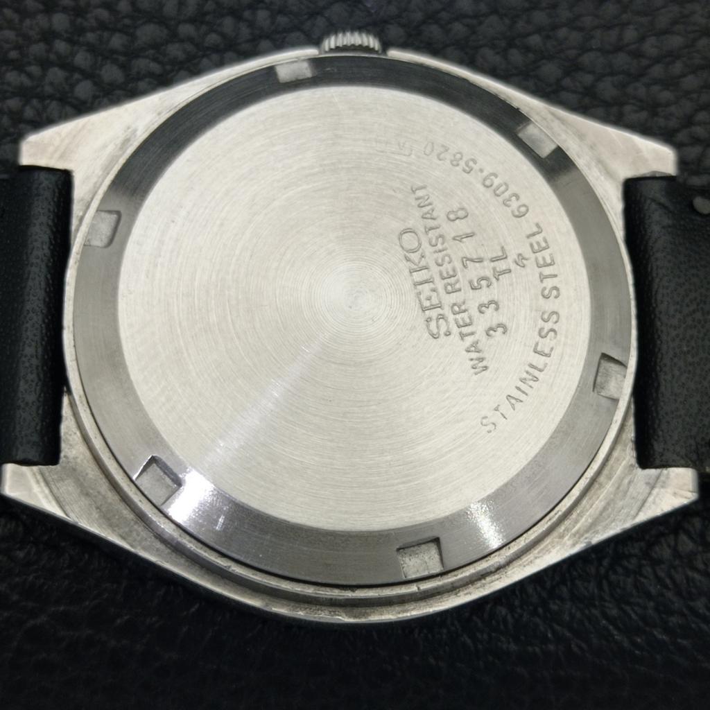 JAPAN 6319A VINTAGE SEIKO 5 AUTOMATIC MENS BLACK COLOR DIAL WATCH A702708-1 R210-a702708