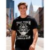 European Sizes Men' Viking Norse Warrior T-Shirt with Viking Skull & Battle Print