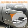 4Pcs Exterior Door Handle Covers Trim Set Chrome Style for Chevrolet Chevy Silverado GMC Sierra 1500 2007-2013 Car Accessories