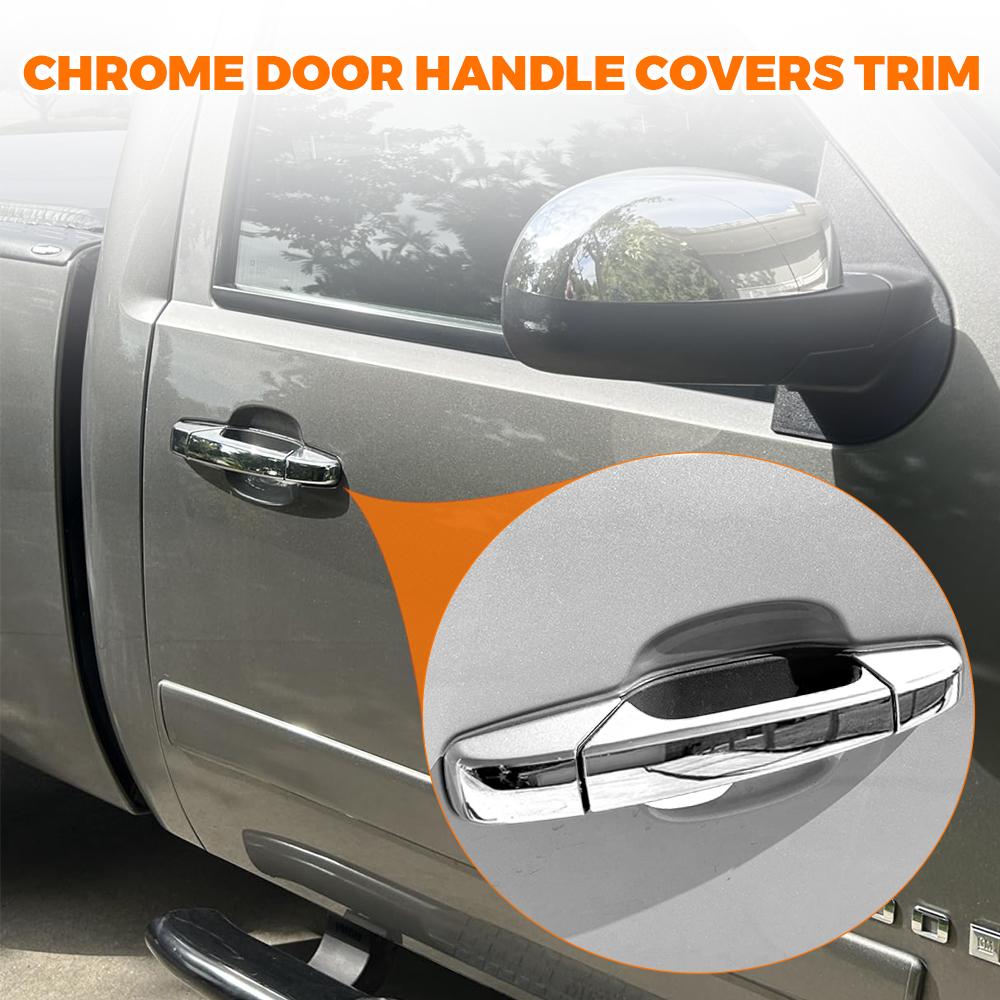 4Pcs Exterior Door Handle Covers Trim Set Chrome Style for Chevrolet Chevy Silverado GMC Sierra 1500 2007-2013 Car Accessories