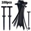 50pcs 100pcs Universal Cable Ties Through Pins Buckles Leaf Plates Base Plates Strong Locking Secure Wire Management for Home Office Automotive