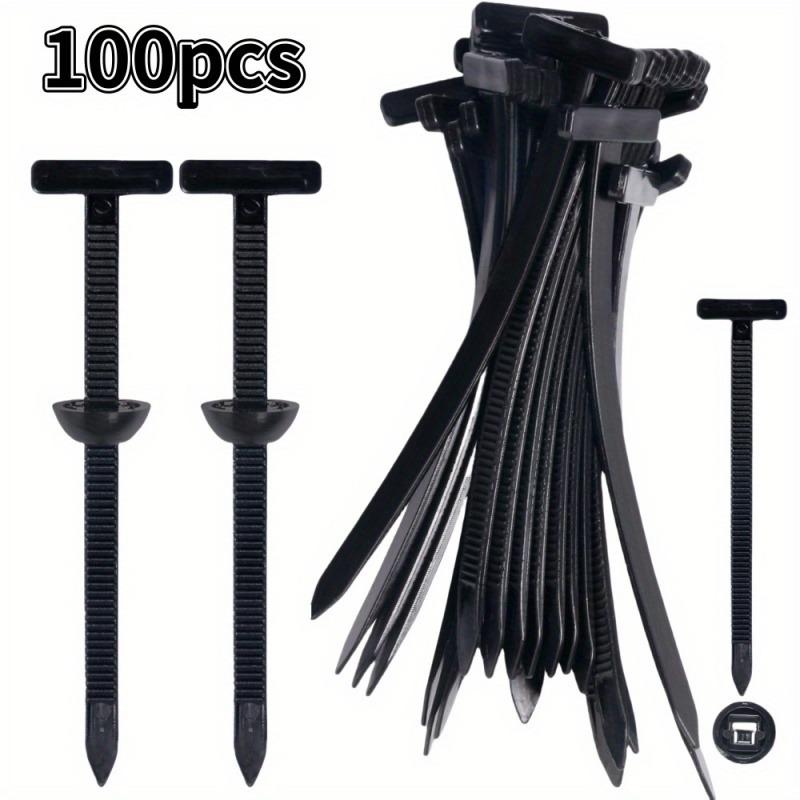 50pcs 100pcs Universal Cable Ties Through Pins Buckles Leaf Plates Base Plates Strong Locking Secure Wire Management for Home Office Automotive