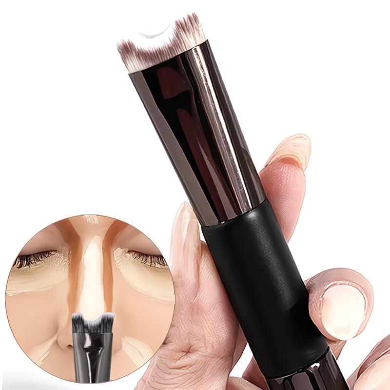 2 In 1 Double Ended U-Shaped Contour Brush Nose Shadow Powder Brush Contour Highlight Brush Multifunctional Face Makeup Brushes