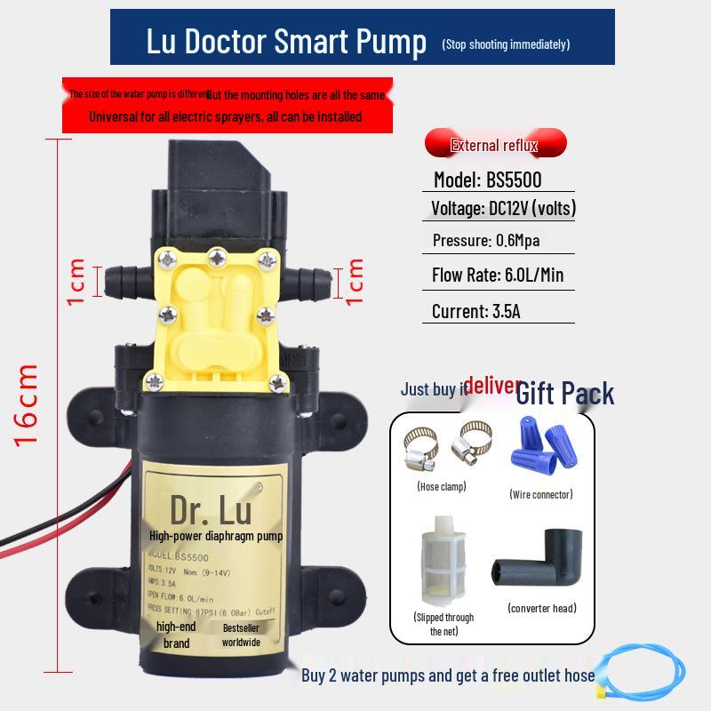 12V High-Pressure Self-Priming Agricultural Electric Diaphragm Sprayer Pump