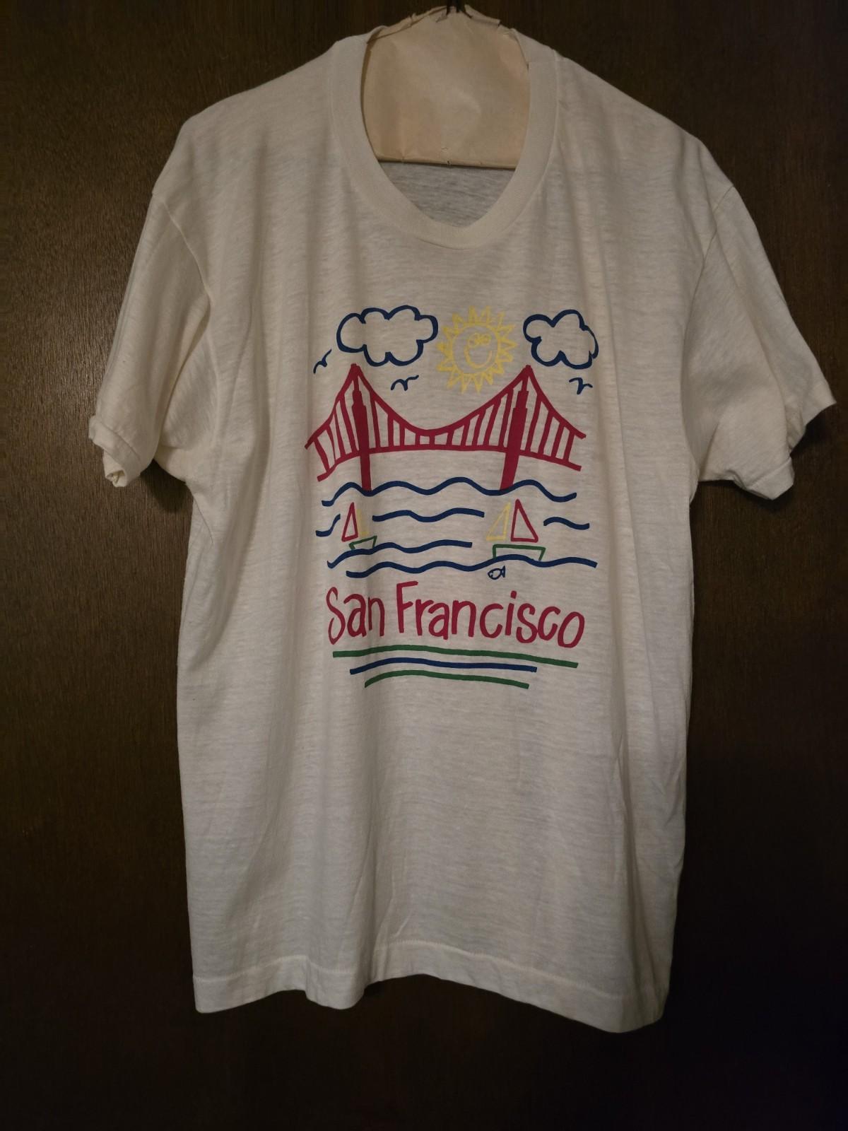 VINTAGE 1970s SAN FRANCISCO - XL, GOLDEN GATE BRIDGE Unisex T-Shirt S