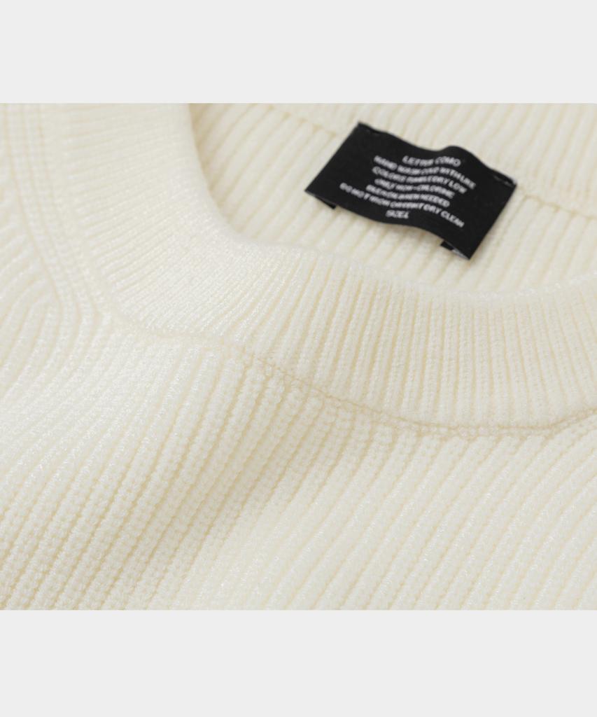 LETTERCOMO Essential Hazzi Round Knit Cream