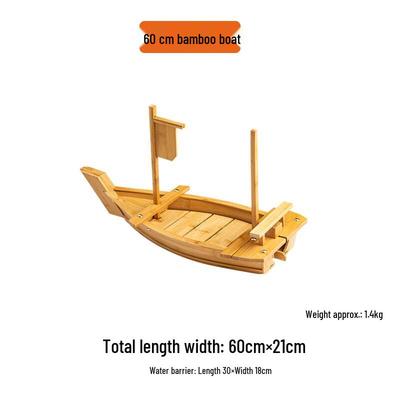 Plateau de sushis et sashimis Bateau Dragon en Bambou