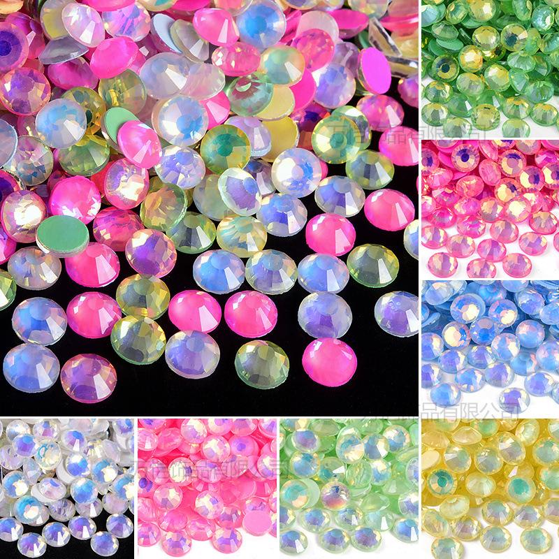 Nagelfräser, leuchtender Proteinglaskristall, flacher Boden, Strassstein, DIY-Nageldesign, Handyhülle, Beauty-Schmuck-Accessoires