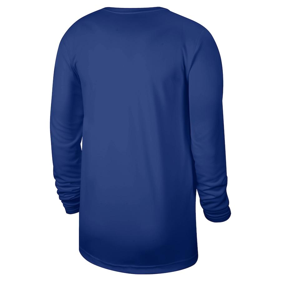 Nike X NBA New York Knicks 2024/25 Legend On-Court Practice Fashion Simple Pullover Long Sleeve T-Shirt Men Tops Blue HF1495-496