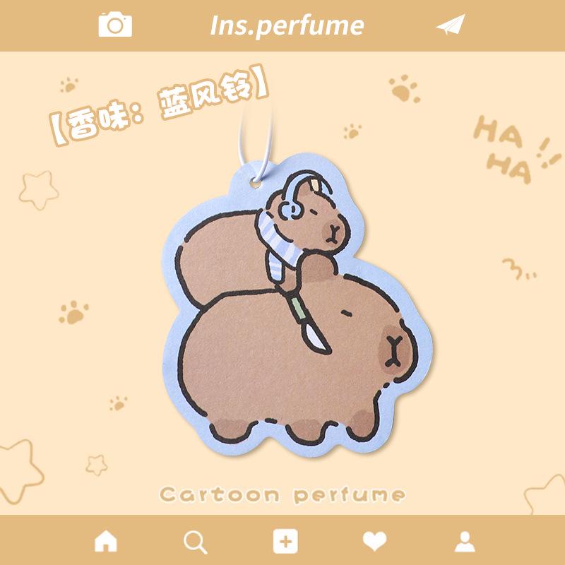 Cartoon Hanging Car Air Freshener, Long-lasting Scent, Odor Eliminator for Car, Wardrobe, and Pendant Accessories