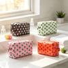 Fashion Polka Dot Large Capacity Makeup Portable Handheld Travel Toiletry Organizer Cosmetics Daily Travel Essential Storage Use