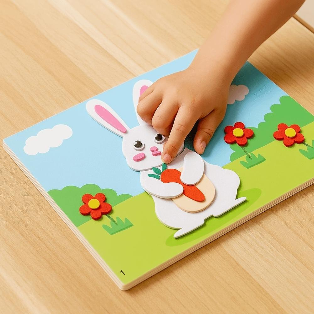 Stereoscopic Montessori  Art Craft Toy Making Material Educational Sticker Toys  Boys Baby Girls