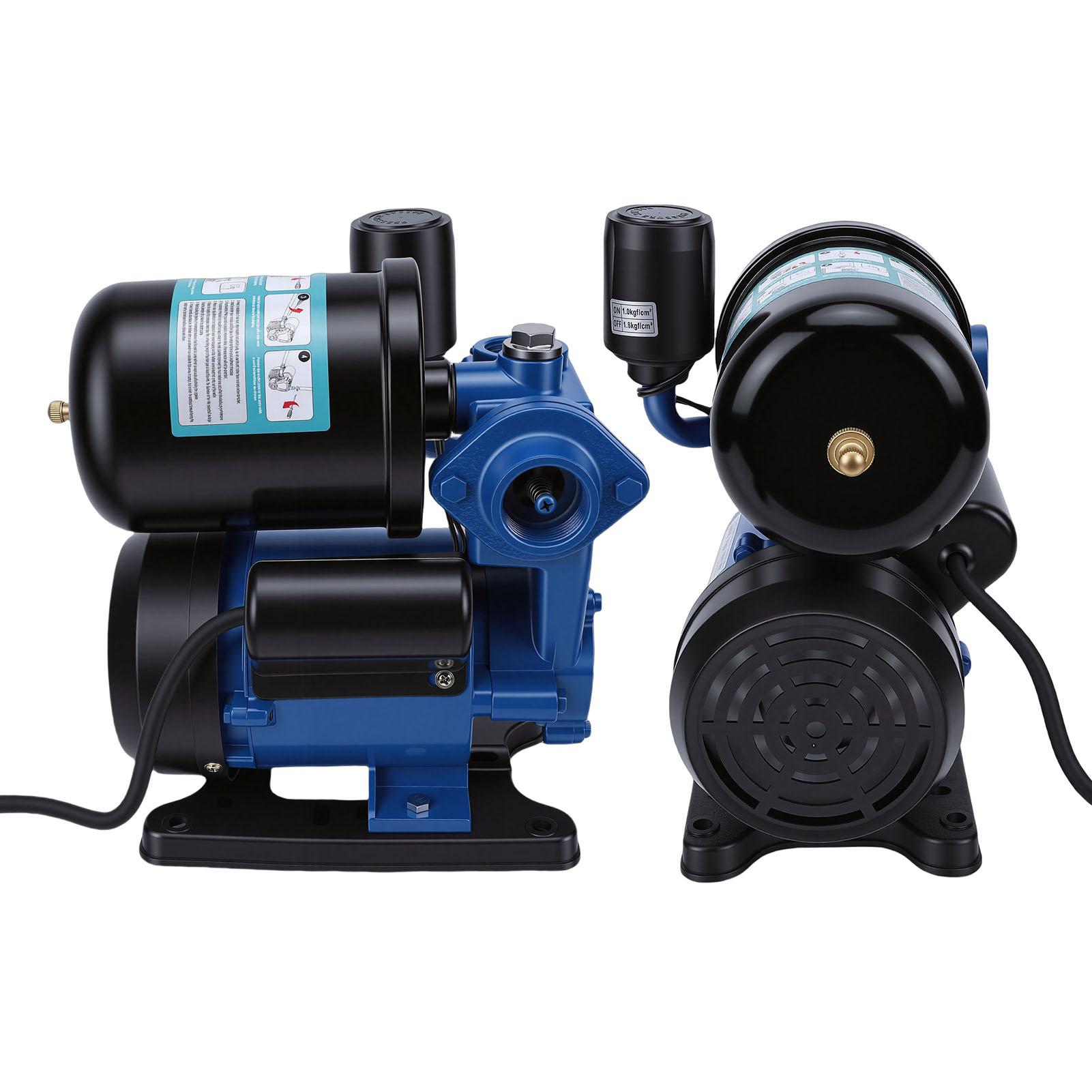 Pompe auto-amorçante   40m de hauteur d'aspiration   Pompe pour puits peu profond   avec pression   pour jardin maison pelouse   40°C min   1 cheval-vapeur