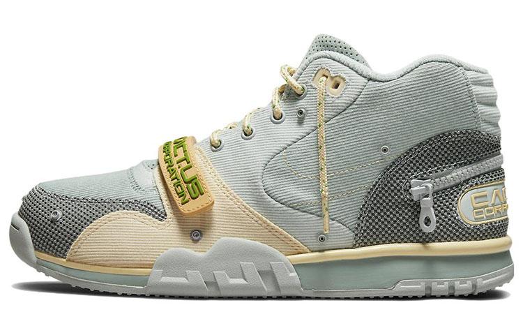 

Nike X Travis Scott Air Trainer 1 Sp Grey Haze Olive Aura Canvas DR7515-001 36.5