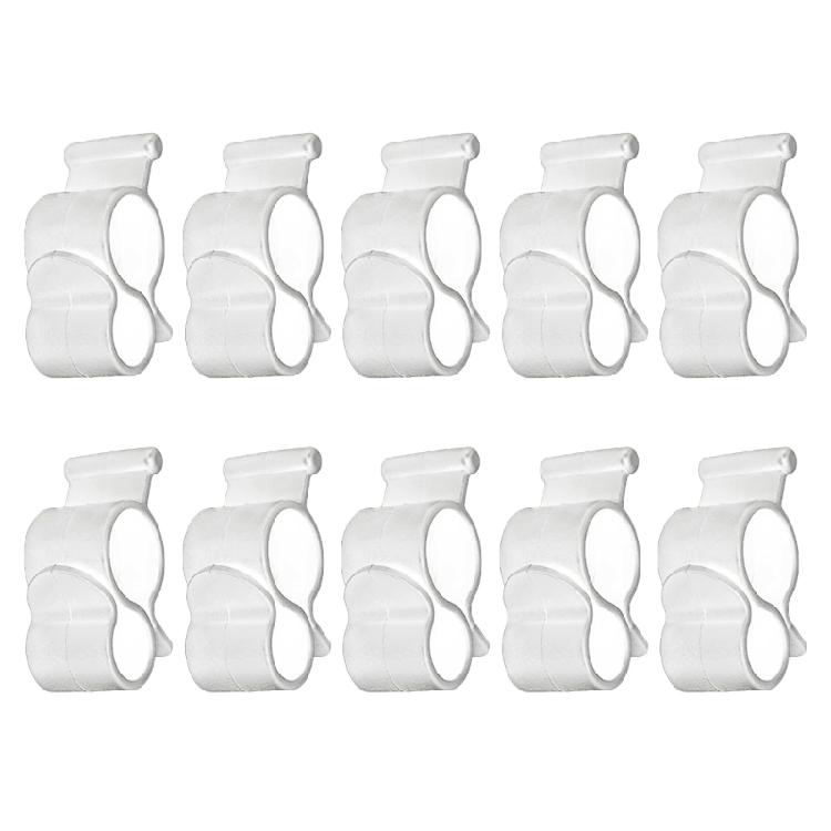 

Tent Hangers Awning Hooks Clips 10 Pieces Camping Rope Clamp String Light Clip білий