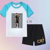 Sommer 2025 neues Kinder Set CR7 Jungen und Mädchen Sommer Set Cristiano Ronaldo Mode Outdoor Freizeit Trainingsanzug