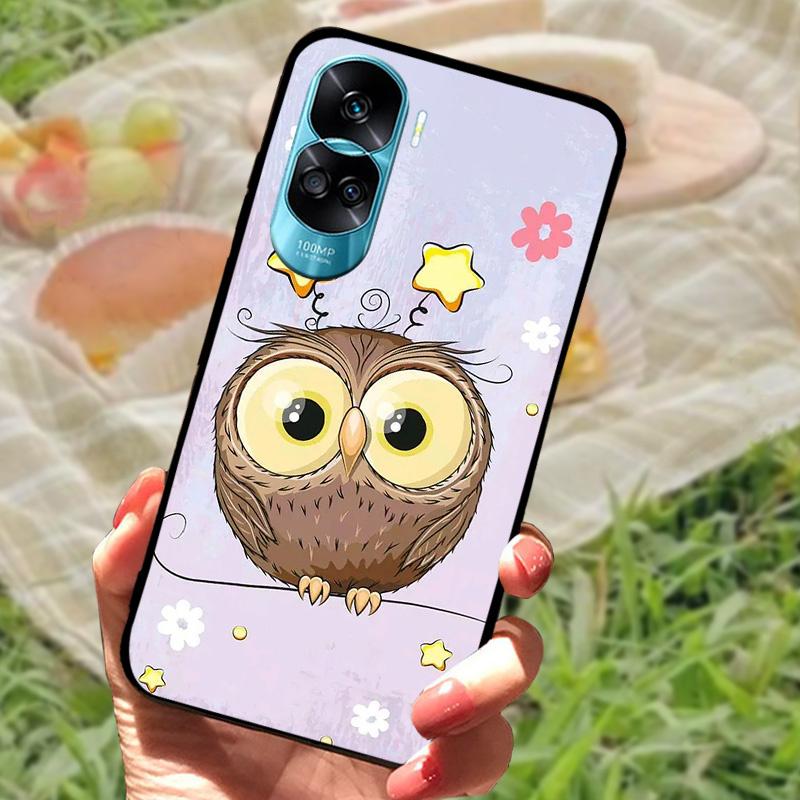 For Honor 90 Lite Case Honor90 Pro Silicone Painted Soft Black Cover for Huawei Honor 90 Pro Phone Shell 90Lite 5G Funda Coque