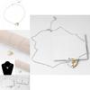 Stylish 2021 Geometric Heart Shaped Collarbone Chain Necklace For Women With Elegant Design