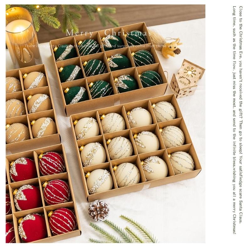 Pack Of 12 Christmas Ball Ornament Plastic Hanging Decorations For Tree Tabletop Holiday Party Decoration