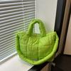 Nylon Space Cotton Handbag Solid Color Puffy Shoulder Bag Casual Cloud Tote Bag  Daily