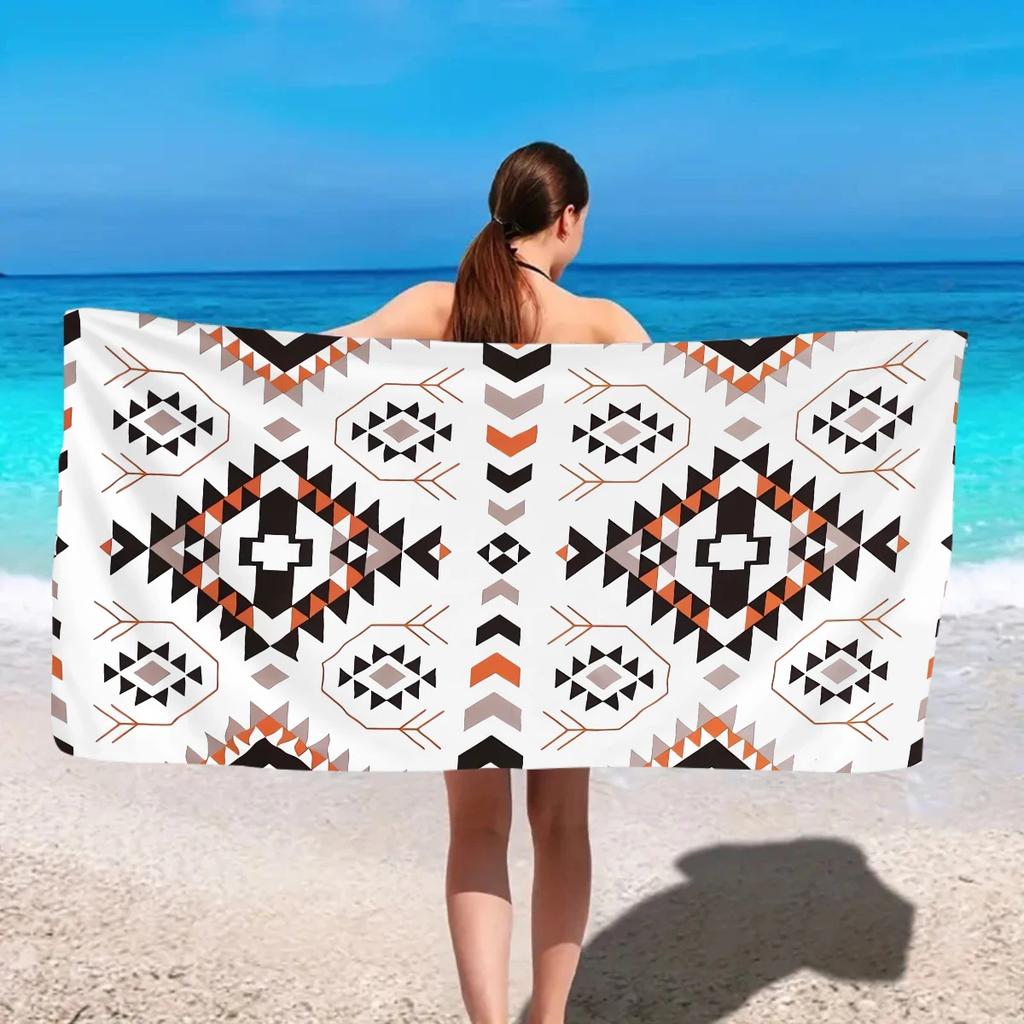 Bohemian color striped beach towel,ultrafine fiber,quickdrying,breathable,machine washable,beach,camping,ethnic floral bathtowel
