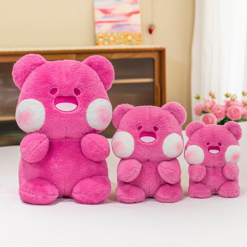 Plush Bear Dudu Toy Cartoon Doll Rose Red Sleeping Companion Girls Birthday Gift