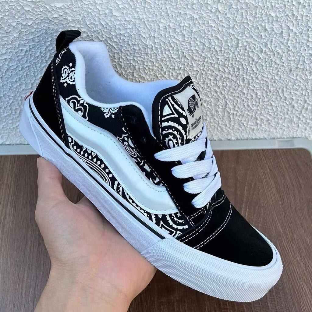 Knuskool Czarne Szkockie Lekki Luksus Buty Deskorolkowe Amerykański Retro Pulchne Buty Chlebowe Codzienne Buty Deskorolkowe dla Pary