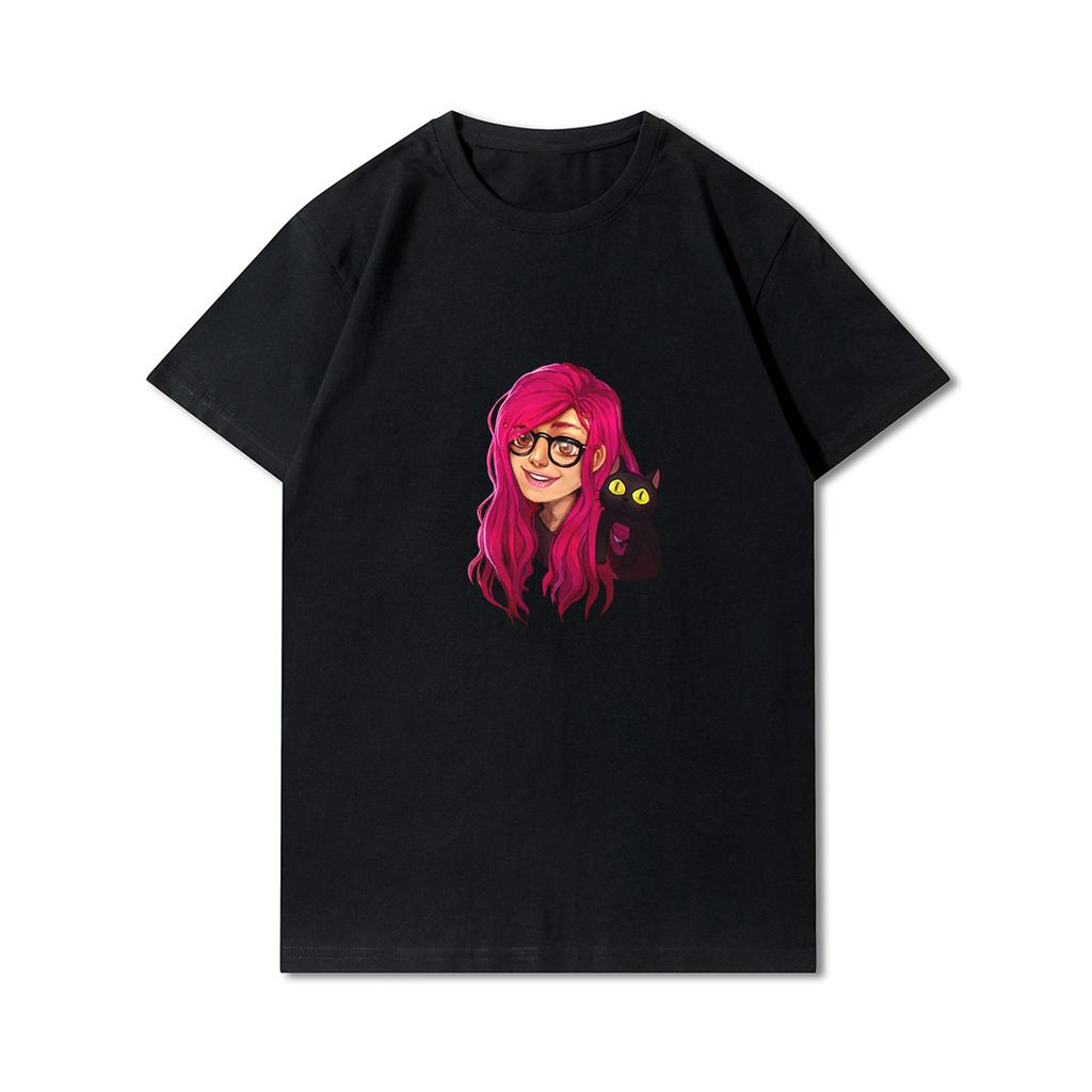 Tricouri de vară cu 100 de modele pentru femei, pisici, cu imprimeu animal, ocazional, cu mâneci scurte, tricouri supradimensionate cu gâtul 100% bumbac