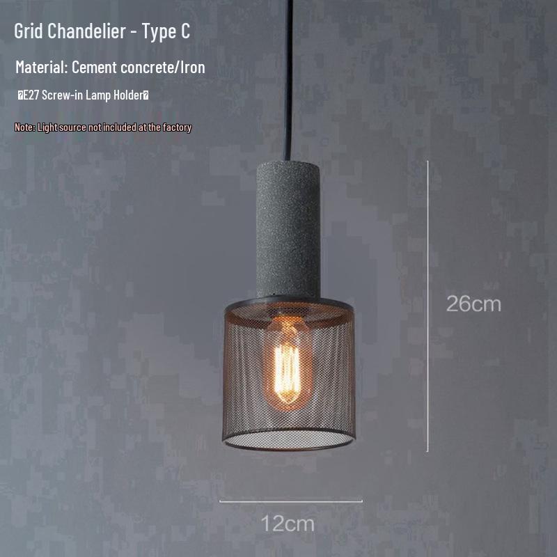Retro Industrial Cement Pendant Light - American Country Style for Cafes, Bars, and Restaurants