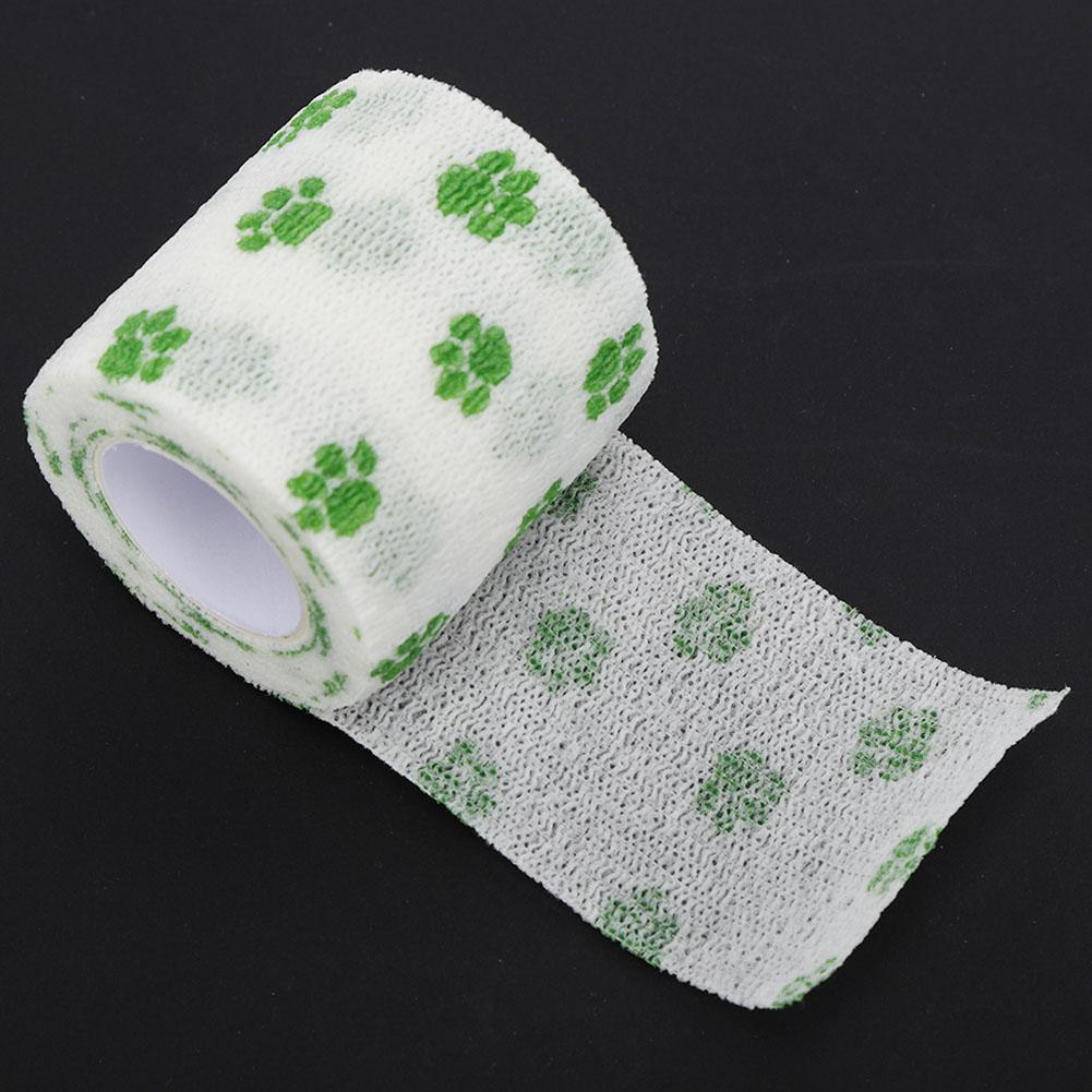 Self Adhesive Pet Bandage Breathable NOn Woven Cats Dogs Injury Elastic Body Wrap Blue
