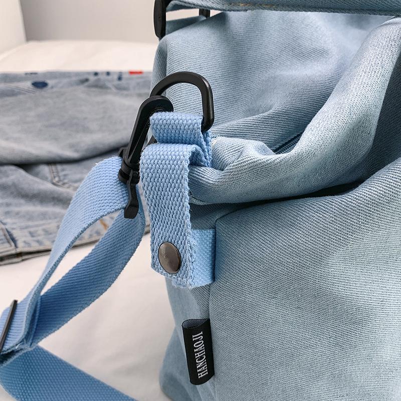 Torba Podróżna na Krótkie Dystanse Damska Torba Jeansowa o Dużej Pojemności na Ramię/Przez Ramię Torba Bagażowa