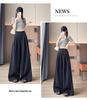 2026 Spring/Autumn Women's High-Waisted Slimming Striped Wide-Leg Floor-Length Pants