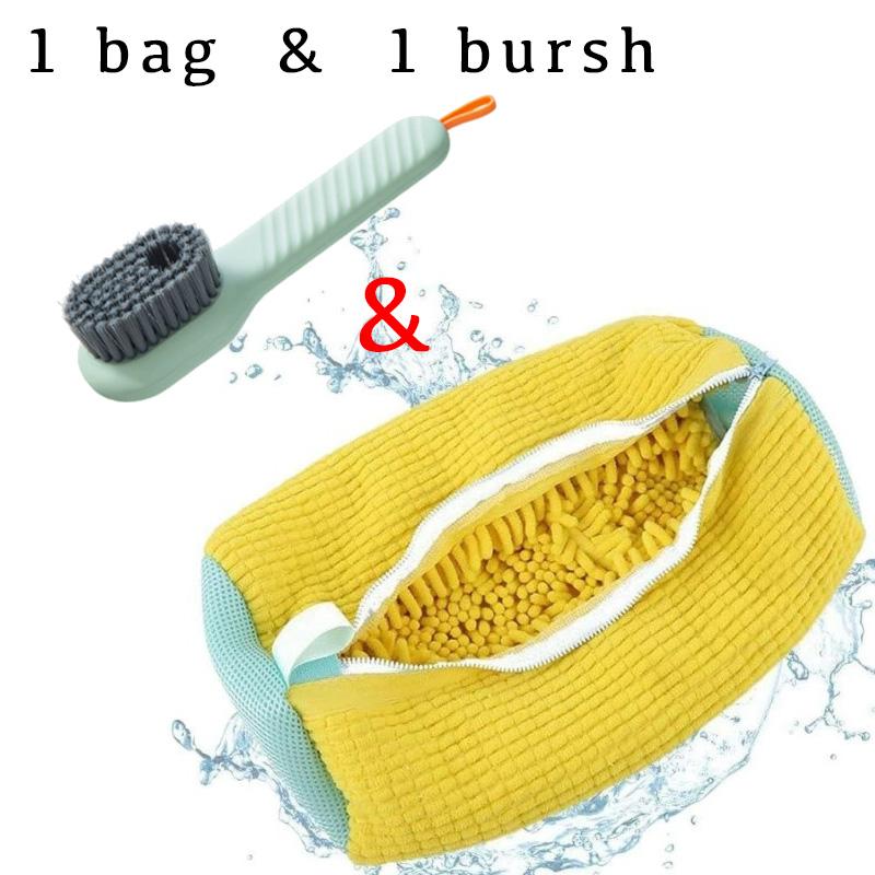 Shoe Washing Bag For Laundry Reinforced Edges Anti-Tear Sneaker Cleaning Bag Durable Washer Dryer Bag For Running Shoes Bras Toy