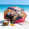 1pc Music Fans, K-Pop, Devil Hunter Umbrella Portable Folding Umbrella Iron Frame Hole Bone Structure Outdoor Home Umbrella