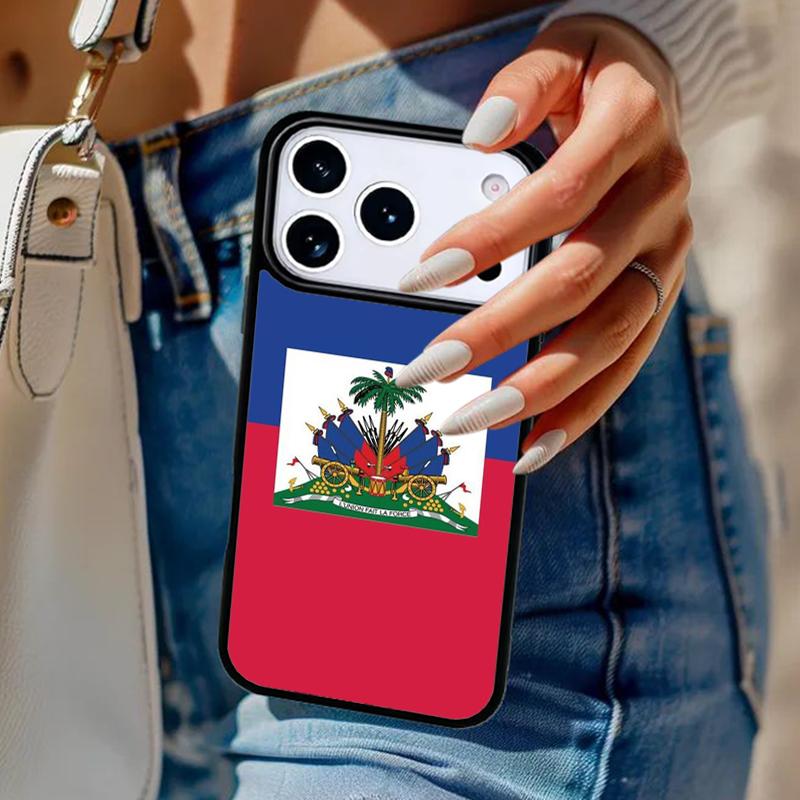 Haiti Haitian Flag print Phone Case For iPhone 17 Air 14 15 13 12 Max Cover For Apple 14 15 16 16e 11 Pro Max Plus