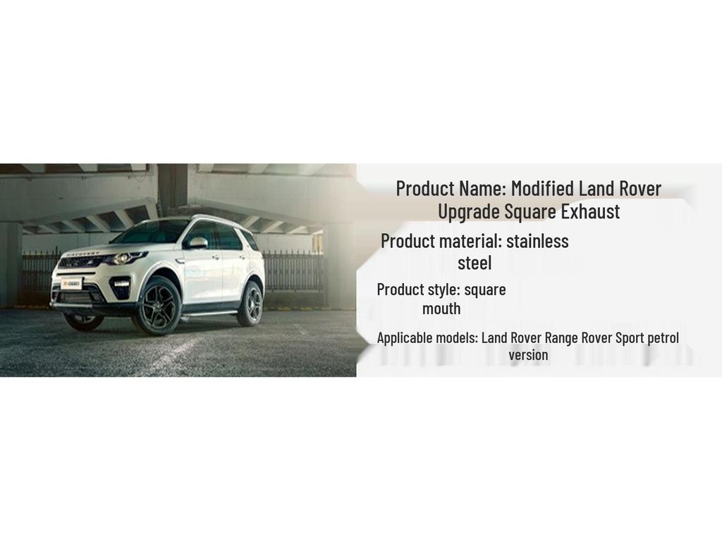 Stainless Steel Square Exhaust Pipe for Land Rover Range Rover Sport Petrol Model