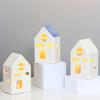 Nordic Style Ceramic Christmas LED Light Ornament for Home Décor