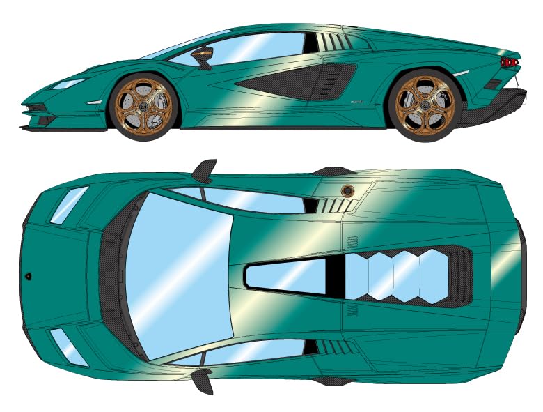

Макияж EIDOLON Масштаб Lamborghini Countach LPI 2022 Verde Abbate Готовая модель EML160C 1/18 800-4