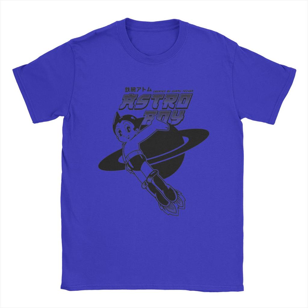 Astro Boy T Shirt Men Pure Cotton Vintage T-Shirt O Neck AstroBoy Anime Tee Shirt Short Sleeve Tops Big Size