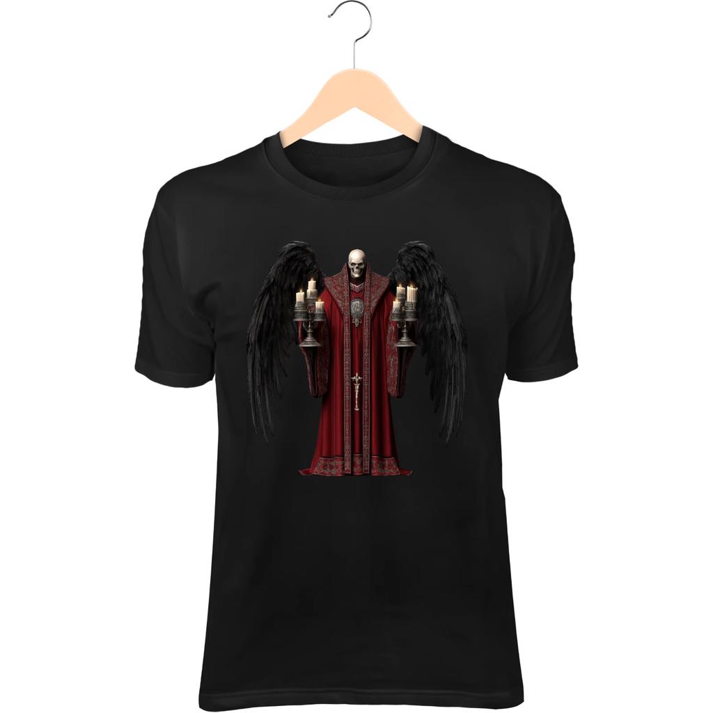 Dark Ritual Figure III T-Shirt – Ceremonial Robes, Massive Black Wing