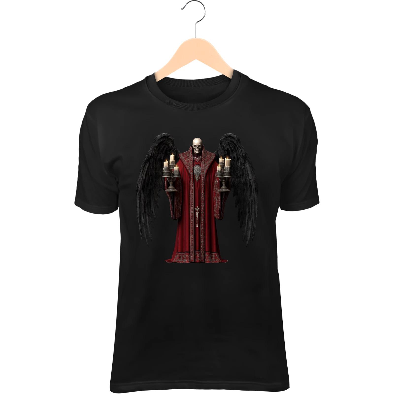 Dark Ritual Figure III T-Shirt – Ceremonial Robes, Massive Black Wing L