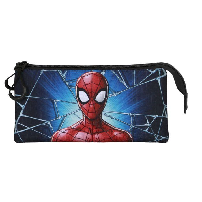 Trousse Triple - Spiderman Maximum - Bleu - Taille Unique