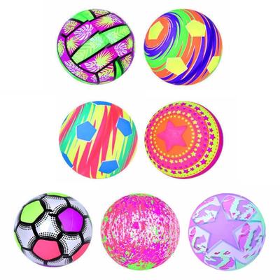 Fitness Skipping Ball Toy Flashing Luminous Bouncy Football for W/ LED Flashing Light Sensory Novelty Gag Child Party Pr