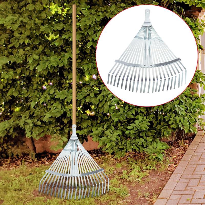 Garden Leaf Rake, Telescopic Metal Rake ,29-46cm Expandable, Adjustable Leaf Rake Garden Camping Rake for Shrub Flower Bed