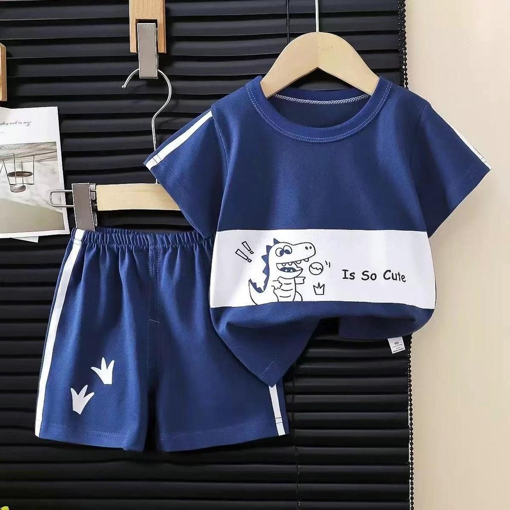 Zestaw T-shirtów w paski z krótkim rękawem dla dzieci - Letnia odzież w stylu koreańskim dla chłopców i dziewcząt