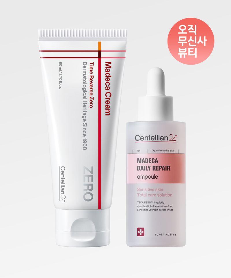 [Moisture Barrier Derma SET] Madeca Cream Time Reverse Zero 80ml + Daily Repair Ampoule 50ml
